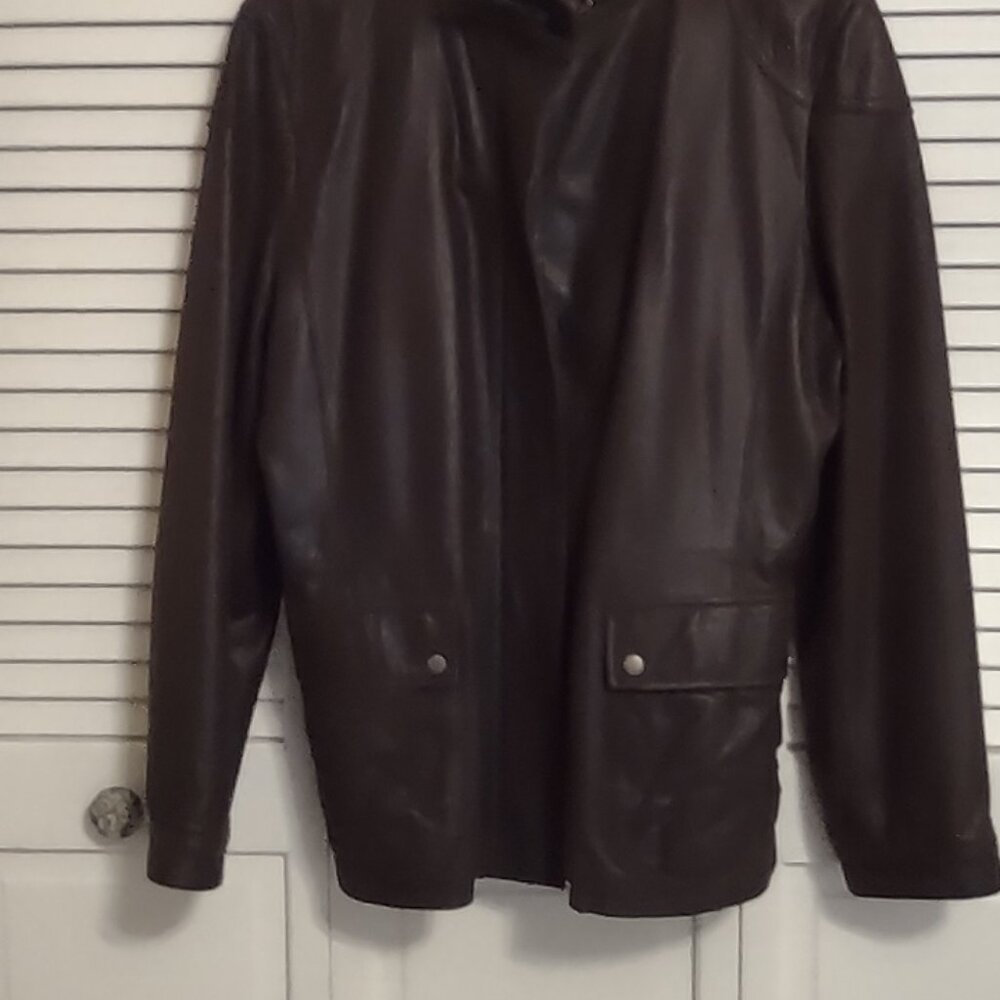Cole Haan All leather Bomber Jacket